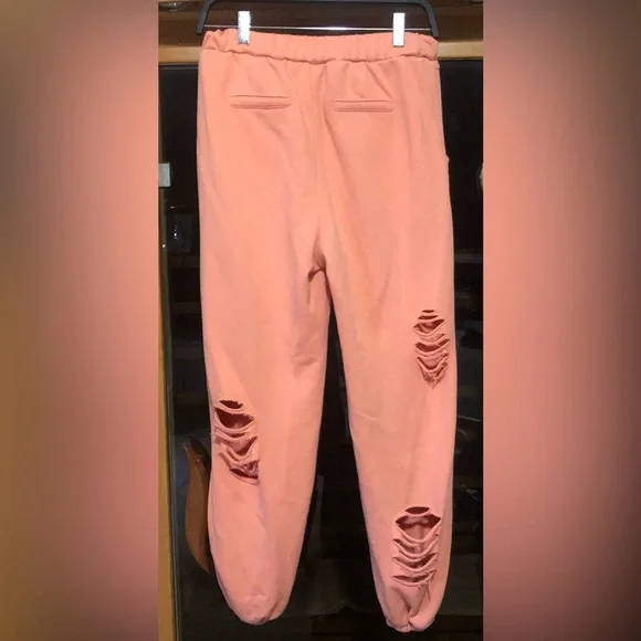 POL Peach Distressed Joggers - Picture 2 of 2